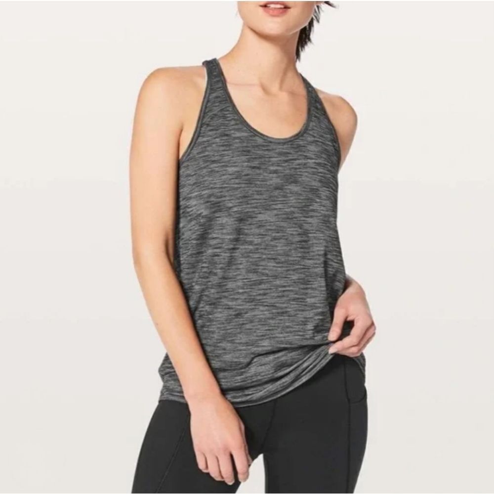 lululemon Charcoal Racerback Essential Tank Top